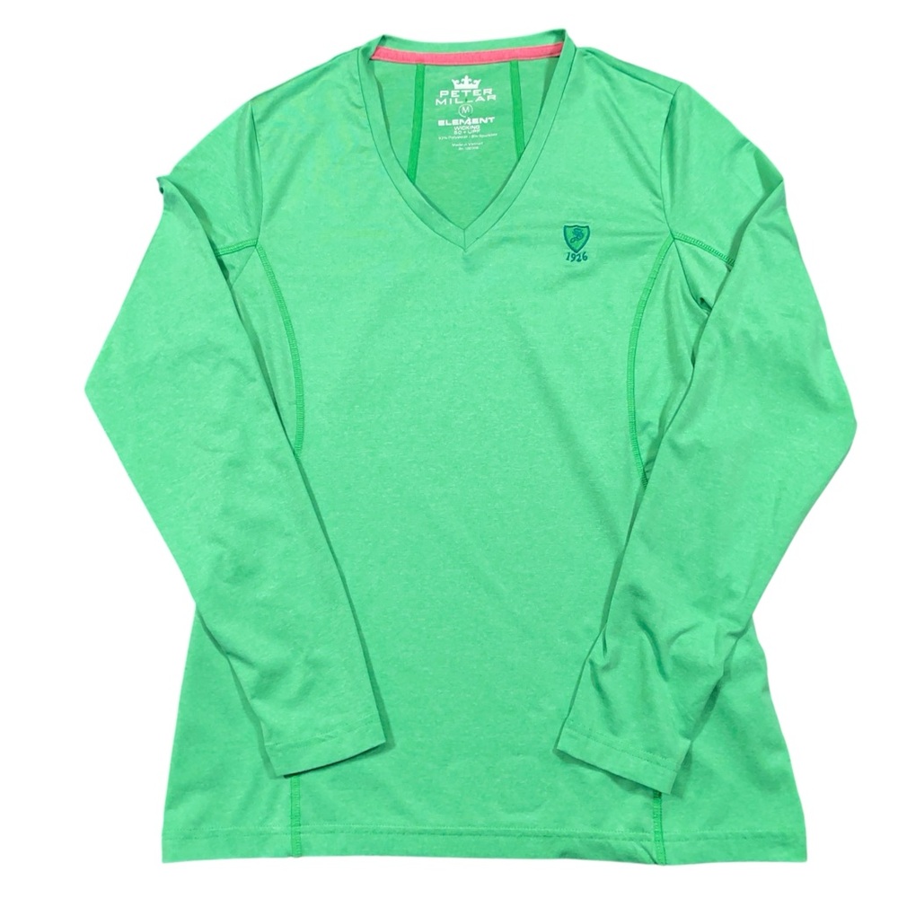 Peter Millar Element Green Performance Golf Shirt… - image 1